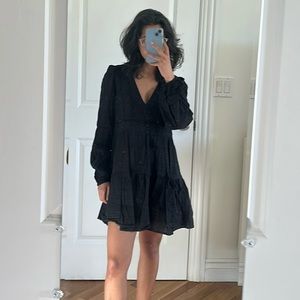 Zara V Neck Tiered Mini Dress